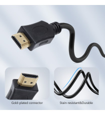 Cavo HDMI 5m Nero Rame PVC Audio Video Full HD per TV Smart Box PC Console Monitor Proiettori Plug & Play CE