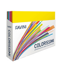 Cartoncino Bristol Color - 50 x 70 cm - 200 gr - colori assortiti - Favini - box display 240 fogli