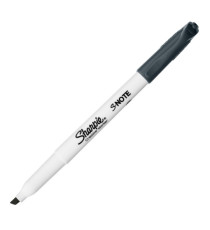 Pennarello S-Note - punta scalpello - colori assortiti - Sharpie - Conf. 12 pezzi