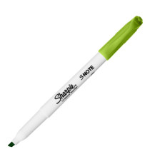 Pennarello S-Note - punta scalpello - colori assortiti - Sharpie - Conf. 12 pezzi