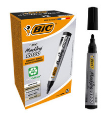 Marcatore permanente Marking 2000 - punta tonda 1,70mm - nero - Bic - conf. 12 pezzi
