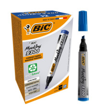 Marcatore permanente Marking 2300 - punta scalpello 3,70-5,50mm - blu - Bic - conf. 12 pezzi