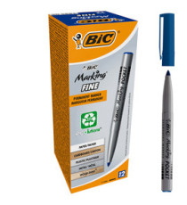 Marcatore permanente Marking Pocket - punta tonda 1,10mm - blu - Bic - conf. 12 pezzi