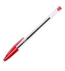 Penna a sfera Cristal - punta media 1,0mm - rosso - Bic - conf. 50 pezzi