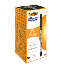 Penne a sfera con cappuccio Gelocity Stic - punta 0,5 mm - nero - Bic - conf. 30 pezzi