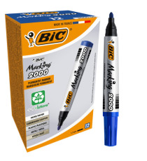 Marcatore permanente Marking 2000 - punta tonda 1,70mm - blu - Bic - conf. 12 pezzi