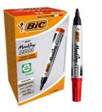 Marcatore permanente Marking 2000 - punta tonda 1,70mm - rosso - Bic - conf. 12 pezzi