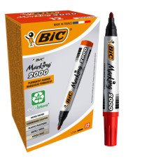 Marcatore permanente Marking 2000 - punta tonda 1,70mm - rosso - Bic - conf. 12 pezzi