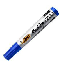 Marcatore permanente Marking 2300 - punta scalpello 3,70-5,50mm - blu - Bic - conf. 12 pezzi