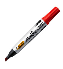 Marcatore permanente Marking 2300 - punta scalpello 3,70-5,50mm - rosso - Bic - conf. 12 pezzi