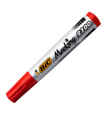 Marcatore permanente Marking 2300 - punta scalpello 3,70-5,50mm - rosso - Bic - conf. 12 pezzi