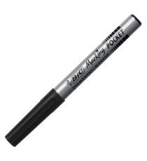 Marcatore permanente Marking Pocket - punta tonda 1,10mm - nero - Bic - conf. 12 pezzi