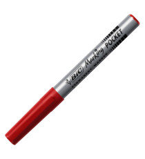 Marcatore permanente Marking Pocket - punta tonda 1,10mm - rosso - Bic - conf. 12 pezzi