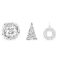 Stencil per vetri - foglio A2 - 'NATALE' - Securit - set 3 pezzi