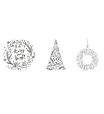 Stencil per vetri - foglio A2 - 'NATALE' - Securit - set 3 pezzi