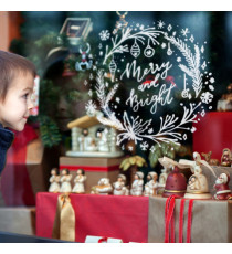 Stencil per vetri - foglio A2 - 'NATALE' - Securit - set 3 pezzi