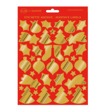 Stickers adesivi fustellati - motivi natale - oro - Rex Sadoch