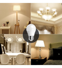 Lampadina LED Globo G45 E27 3W 3000K Luce Calda 255lm Equivalente 25W Angolo 180° 15000 Ore 7 LED CRI80 IP20 Bianca