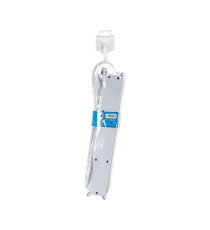 Multipresa Elettrica 6 Posti 16A 3680W con Interruttore Cavo 1,5m 3G1mm² Bianca Ciabatta 6 Prese Italiane 250V con Terra IP20