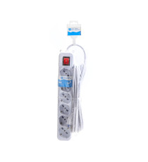 Multipresa Elettrica 6 Posti 16A 3680W con Interruttore Cavo 5 Metri 3G1mm² Bianca Ciabatta 6 Prese Italiane 250V con Terra IP20