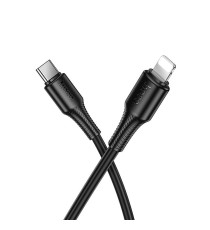 Cavo USB-C a Lightning Hoco X120 27W PD Ricarica Rapida per iPhone iPad Apple Trasferimento Dati 480Mbps 1m 2,4A PVC Nero
