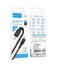 Cavo USB-C a Lightning Hoco X120 27W PD Ricarica Rapida per iPhone iPad Apple Trasferimento Dati 480Mbps 1m 2,4A PVC Nero