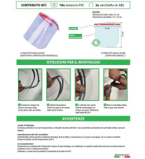 VISIERA PROTETTIVA IN PVC MOD. PROTEGGE PLUS CON GOMMAPIUMA - ELASTICO RIPOSIZIONABILE - CERTIFICATO CATEGORIA 1