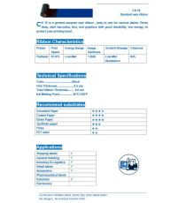 NASTRO RIBBON ZEBRA 110MMX300MT COMPATIBILE IN CERA COLORE NERO GENERAL WAX PER SATO TOSHIBA CITIZEN ZEBRA INTERMEC