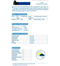 NASTRO RIBBON ZEBRA 110MMX300MT NERO IN CERA-RESINA COMPATIBILE CK26WR110X300MT PER SATO TOSHIBA CITIZEN ZEBRA INTERMEC NASTRO RIBBON ZEBRA 110MMX300MT NERO IN CERA-RESINA COMPATIBILE CK26WR110X300MT PER SATO TOSHIBA CITIZEN ZEBRA INTERMEC