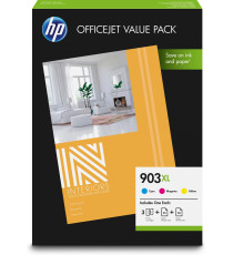 VALUE PACK ORIGINALE HP 903XL C/M/Y  + 25FF CARTA 180GR HP E 50FF HP AIO PER HP OFFICEJET PRO 6960, PRO 6970, PRO 6974  VALUE PACK ORIGINALE HP 903XL C/M/Y  + 25FF CARTA 180GR HP E 50FF HP AIO PER HP OFFICEJET PRO 6960, PRO 6970, PRO 6974