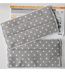 COPPIA DI MASCHERINE PER BAMBINI POIS ROSA TRIPLO STRATO ESTERNO COTONE 100% - INTERNO TNT ANALLERGICO E LAVABILE MADE IN ITALY COPPIA DI MASCHERINE PER BAMBINI POIS ROSA TRIPLO STRATO ESTERNO COTONE 100% - INTERNO TNT ANALLERGICO E LAVABILE MADE IN ITALY