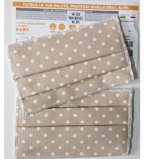 COPPIA DI MASCHERINE PER BAMBINI POIS GRIGIO TRIPLO STRATO ESTERNO COTONE 100% - INTERNO TNT ANALLERGICO E LAVABILE MADE ITALY COPPIA DI MASCHERINE PER BAMBINI POIS GRIGIO TRIPLO STRATO ESTERNO COTONE 100% - INTERNO TNT ANALLERGICO E LAVABILE MADE ITALY