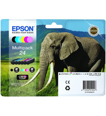 ORIGINALE EPSON T2421 NERA C13T24214012 PER EPSON XP750 XP850 XP860 XP950 XP55 24 CAPACITA' 240 PAGINE 5.1ml
