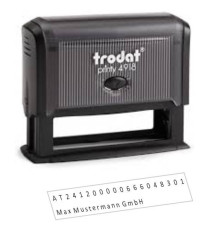 TIMBRO TRODAT 4908 AUTOINCHIOSTRANTE PERSONALIZZATO TRODAT ORIGINAL PRINTY 4.0 4908 15X7mm QUALITA' PROFESSIONALE COMPATTO