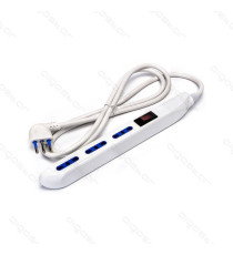 MULTIPRESA CIABATTA ELETTRICA SCHUKO 6 POSTI CON INTERRUTTORE GENERALE CAVO DA 1,5 METRI SPINA 16A 250V P40/10A a 10A/16A/F