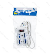 MULTIPRESA CIABATTA ELETTRICA SCHUKO 4 POSTI CON INTERRUTTORE GENERALE CAVO DA 1,5 METRI SPINA 16A 250V P40/10A a 10A/16A/F