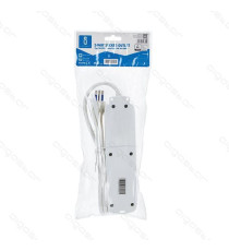 MULTIPRESA CIABATTA ELETTRICA SCHUKO 4 POSTI CON INTERRUTTORE GENERALE CAVO DA 1,5 METRI SPINA 16A 250V P40/10A a 10A/16A