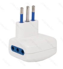 ADATTATORE TRIPLO CON SPINA 10A/250V S11 3 PRESE (2 PRESE P11&1 - 1 PRESA P30) BIANCO MAX 1500W CON PROTEZIONE BAMBINI ADATTATORE TRIPLO CON SPINA 10A/250V S11 3 PRESE (2 PRESE P11&1 - 1 PRESA P30) BIANCO MAX 1500W CON PROTEZIONE BAMBINI