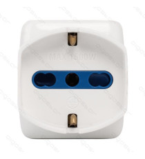 ADATTATORE TRIPLO CON SPINA 10A/250V S11 3 PRESE (3 PRESE P11) BIANCO MAX 1500W CON PROTEZIONE BAMBINI ADATTATORE TRIPLO CON SPINA 10A/250V S11 3 PRESE (3 PRESE P11) BIANCO MAX 1500W CON PROTEZIONE BAMBINI