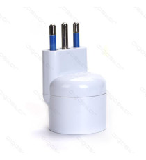 ADATTATORE ROTONDO CON PRESA SHUKO SPINA 10A 250V S11 PRESA P30 - BIANCO MAX 1500W CON PROTEZIONE BAMBINI ADATTATORE ROTONDO CON PRESA SHUKO SPINA 10A 250V S11 PRESA P30 - BIANCO MAX 1500W CON PROTEZIONE BAMBINI