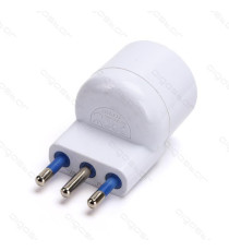 ADATTATORE ROTONDO CON PRESA SHUKO SPINA 10A 250V S11 PRESA P30 - BIANCO MAX 1500W CON PROTEZIONE BAMBINI ADATTATORE ROTONDO CON PRESA SHUKO SPINA 10A 250V S11 PRESA P30 - BIANCO MAX 1500W CON PROTEZIONE BAMBINI