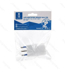 ADATTATORE ROTONDO CON PRESA SHUKO SPINA 10A 250V S11 PRESA P30 - BIANCO MAX 1500W CON PROTEZIONE BAMBINI ADATTATORE ROTONDO CON PRESA SHUKO SPINA 10A 250V S11 PRESA P30 - BIANCO MAX 1500W CON PROTEZIONE BAMBINI
