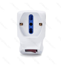 ADATTATORE TRIPLO CON SPINA 16A 250V S11 3 PRESE (2 P17/11 e 1P40) 16A/250V BIANCO CON INTERRUTTORE MAX 1500W PROTEZIONE BAMBINI ADATTATORE TRIPLO CON SPINA 16A 250V S11 3 PRESE (2 P17/11 e 1P40) 16A/250V BIANCO CON INTERRUTTORE MAX 1500W PROTEZIONE BAMBINI