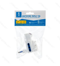 ADATTATORE TRIPLO CON SPINA 16A 250V S11 3 PRESE (2 P17/11 e 1P40) 16A/250V BIANCO CON INTERRUTTORE MAX 1500W PROTEZIONE BAMBINI ADATTATORE TRIPLO CON SPINA 16A 250V S11 3 PRESE (2 P17/11 e 1P40) 16A/250V BIANCO CON INTERRUTTORE MAX 1500W PROTEZIONE BAMBINI