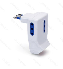 ADATTATORE TRIPLO CON SPINA 16A 250V 3 PRESE P17/11 BIANCO CON INTERRUTTORE MAX 1500W PROTEZIONE BAMBINI ADATTATORE TRIPLO CON SPINA 16A 250V 3 PRESE P17/11 BIANCO CON INTERRUTTORE MAX 1500W PROTEZIONE BAMBINI