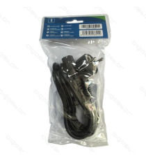 CAVO DI ALIMENTAZIONE CON SPINA PIATTA 10A 250V - CAVO 1,8MT - PER COLLEGAMENTO APPARECCHI ELETTRICI CAVO DI ALIMENTAZIONE CON SPINA PIATTA 10A 250V - CAVO 1,8MT - PER COLLEGAMENTO APPARECCHI ELETTRICI