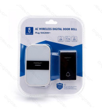 CAMPANELLO WIRELESS BIANCO MOD.1 DIGITALE - IMPERMEABILE - TRASMISSIONE FINO A 150MT - 36 SUONERIE - CAMPANELLO SENZA FILI CAMPANELLO WIRELESS BIANCO MOD.1 DIGITALE - IMPERMEABILE - TRASMISSIONE FINO A 150MT - 36 SUONERIE - CAMPANELLO SENZA FILI