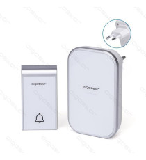 CAMPANELLO WIRELESS WHITE e SILVER MOD.1 DIGITALE - IMPERMEABILE - TRASMISSIONE FINO A 150MT 36 SUONERIE CAMPANELLO SENZA FILI CAMPANELLO WIRELESS WHITE e SILVER MOD.1 DIGITALE - IMPERMEABILE - TRASMISSIONE FINO A 150MT 36 SUONERIE CAMPANELLO SENZA FILI