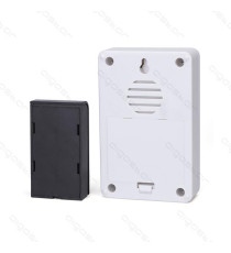 CAMPANELLO WIRELESS WHITE MOD.1 DIGITALE - IMPERMEABILE - TRASMISSIONE FINO A 150MT - 36 SUONERIE - CAMPANELLO SENZA FILI CAMPANELLO WIRELESS WHITE MOD.1 DIGITALE - IMPERMEABILE - TRASMISSIONE FINO A 150MT - 36 SUONERIE - CAMPANELLO SENZA FILI