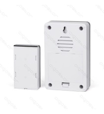 CAMPANELLO WIRELESS WHITE MOD.2 DIGITALE - IMPERMEABILE - TRASMISSIONE FINO A 150MT - 36 SUONERIE - CAMPANELLO SENZA FILI CAMPANELLO WIRELESS WHITE MOD.2 DIGITALE - IMPERMEABILE - TRASMISSIONE FINO A 150MT - 36 SUONERIE - CAMPANELLO SENZA FILI